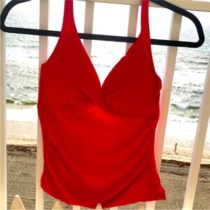 Profile By Gottex Red V-Neck Tankini Swim Top